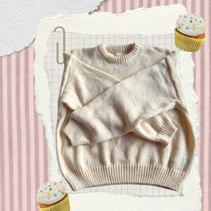 Women's Cream Crewneck Sweater - Soft Knit Pullover
